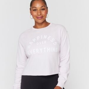 Spiritual Gangster Happiness Mazzy Pullover Sweatshirt Light Purple Size Small